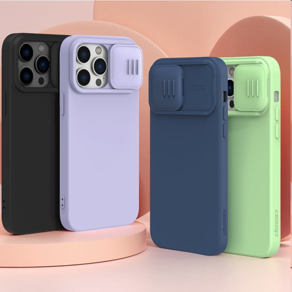 Zadný silikónový kryt Nillkin CamShield Silky pre Apple iPhone 14, modrá Zadný silikónový kryt Nillkin CamShield Silky pre Apple iPhone 14, modrá