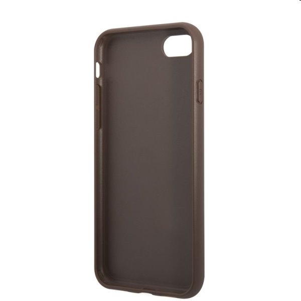 Zadný kryt Guess 4G Saffiano Double Card pre Apple iPhone 7/8/SE20/SE22, hnedá