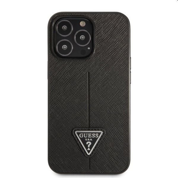 Zadný kryt Guess Saffiano Triangle pre Apple iPhone 13 Pro, čierna Zadný kryt Guess Saffiano Triangle pre Apple iPhone 13 Pro, čierna