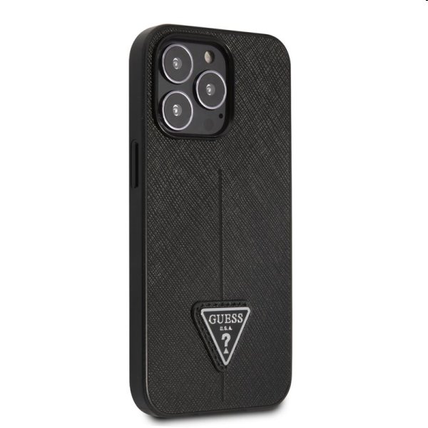 Zadný kryt Guess Saffiano Triangle pre Apple iPhone 13 Pro, čierna Zadný kryt Guess Saffiano Triangle pre Apple iPhone 13 Pro, čierna