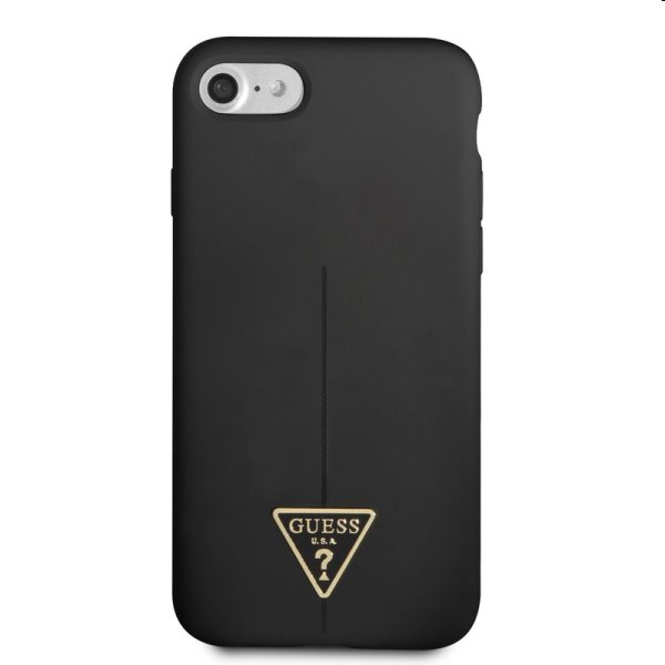 Zadný kryt Guess Silicone Line Triangle pre Apple iPhone 7/8/SE20/SE22, čierna