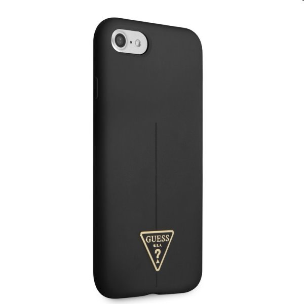 Zadný kryt Guess Silicone Line Triangle pre Apple iPhone 7/8/SE20/SE22, čierna