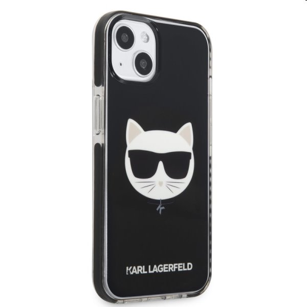 Zadný kryt Karl Lagerfeld TPE Choupette Head pre Apple iPhone 13, čierna