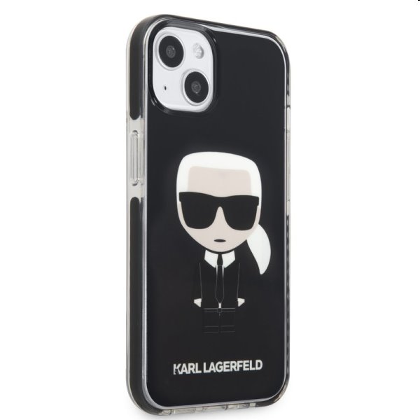 Zadný kryt Karl Lagerfeld TPE Full Body Ikonik pre Apple iPhone 13 mini, čierna
