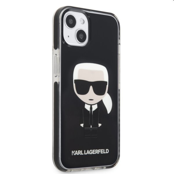 Zadný kryt Karl Lagerfeld TPE Full Body Ikonik pre Apple iPhone 13 mini, čierna Zadný kryt Karl Lagerfeld TPE Full Body Ikonik pre Apple iPhone 13 mini, čierna