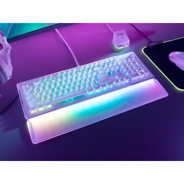 ROCCAT Vulcan II Max, Herná klávesnica Red Switch, RGB LED, US layout, biela