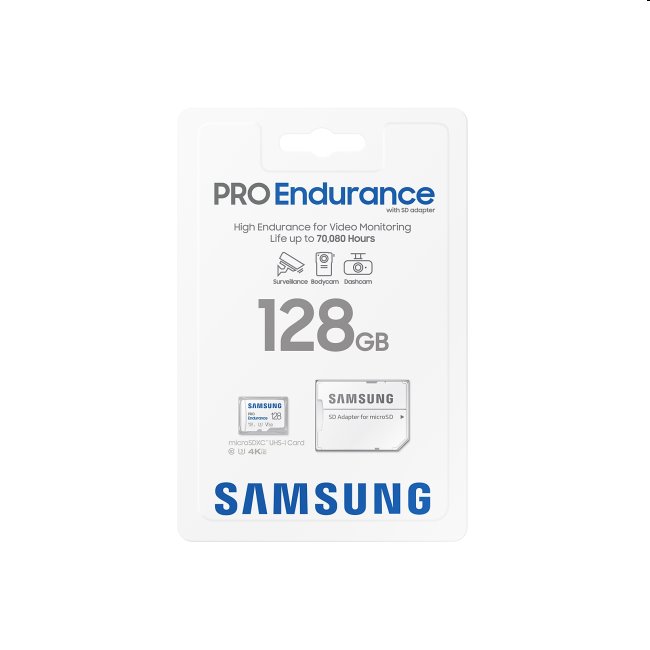 Samsung PRO Endurance Micro SDXC 128 GB , SD adaptér