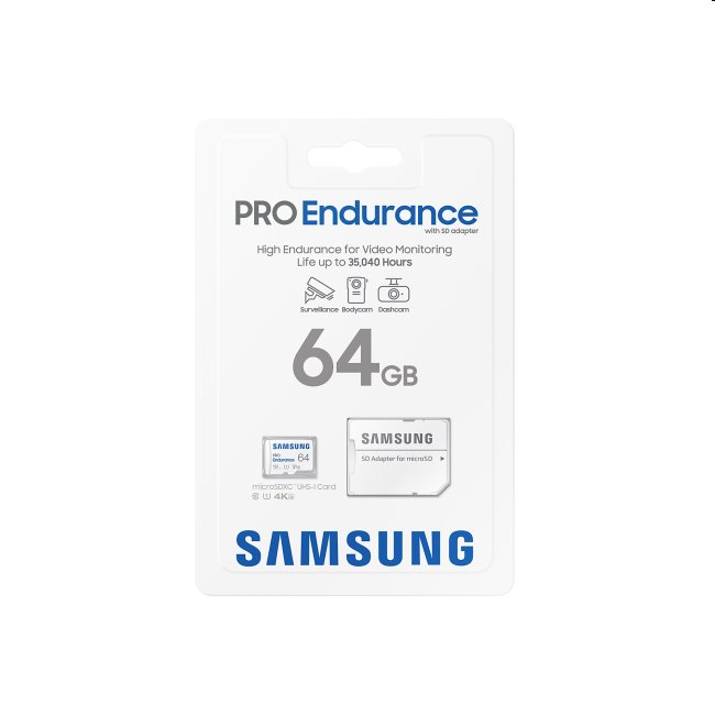 Samsung PRO Endurance Micro SDXC 64 GB , SD adaptér Samsung PRO Endurance Micro SDXC 64 GB , SD adaptér