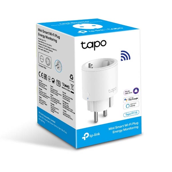 TP-ink Tapo P115 smart mini WiFi zásuvka s meraním spotreby energie TP-ink Tapo P115 smart mini WiFi zásuvka s meraním spotreby energie