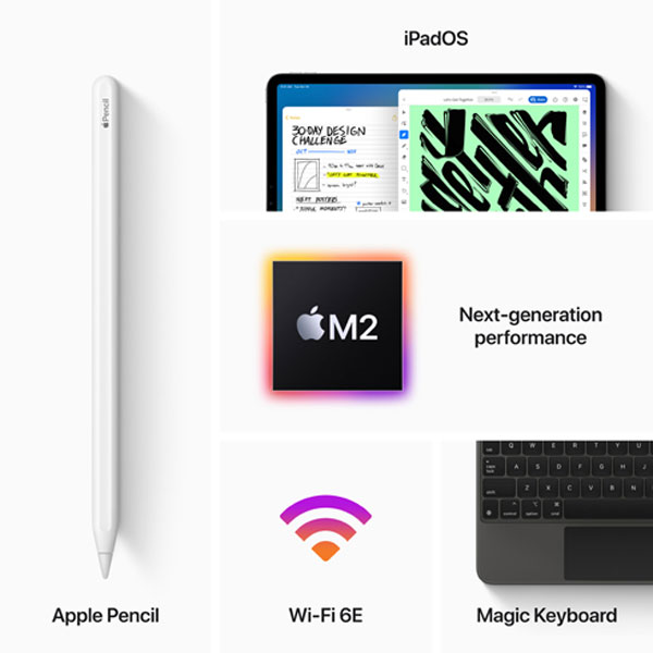 Apple iPad Pro 11" (2022) Wi-Fi 256 GB, strieborná