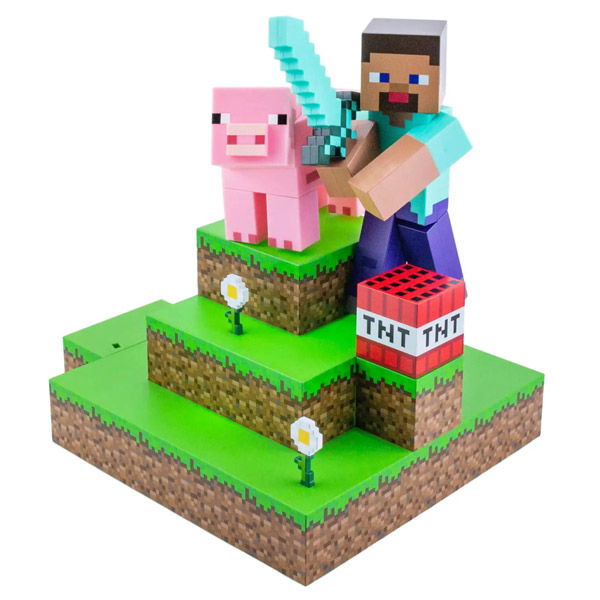 Lampa Steve Diorama Figural (Minecraft)