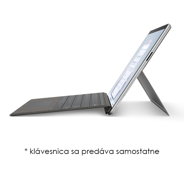 Microsoft Surface Pro 9 tablet, i5-1235U, 8 GB/256GB SSD, 13" 2880x1920, Iris Xe W11H, platinová