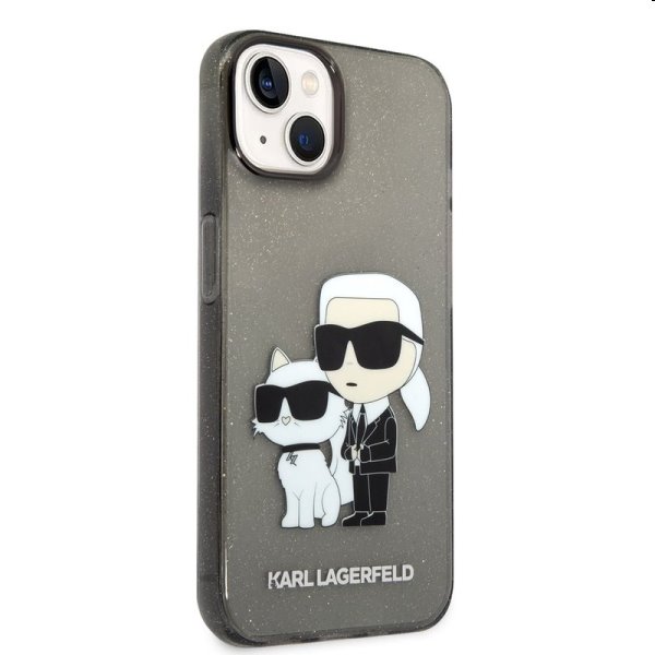 Zadný kryt Karl Lagerfeld IML Glitter Karl and Choupette NFT pre Apple iPhone 14 Plus, čierna Zadný kryt Karl Lagerfeld IML Glitter Karl and Choupette NFT pre Apple iPhone 14 Plus, čierna