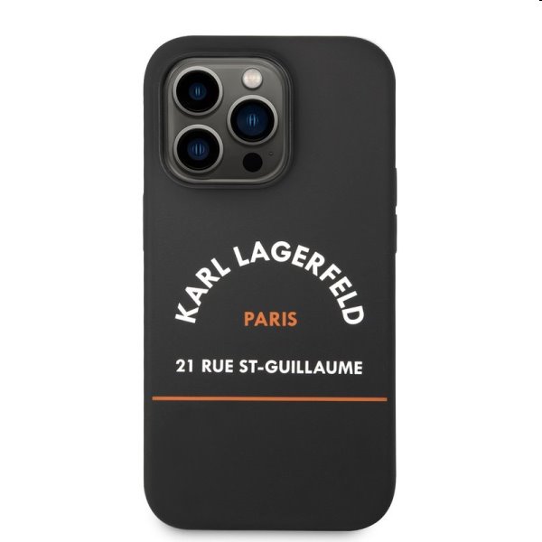 Zadný kryt Karl Lagerfeld Rue St Guillaume pre Apple iPhone 14 Pro, čierna