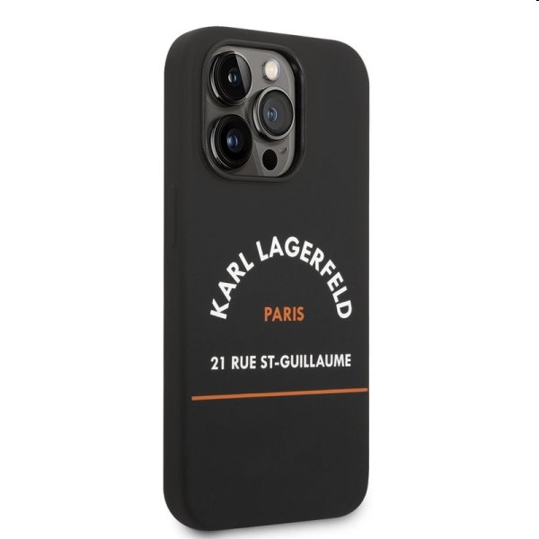Zadný kryt Karl Lagerfeld Rue St Guillaume pre Apple iPhone 14 Pro, čierna