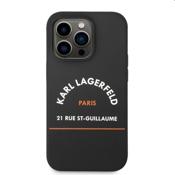 Zadný kryt Karl Lagerfeld Rue St Guillaume pre Apple iPhone 14 Pro Max, čierna