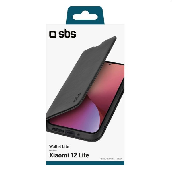 Knižkové puzdro SBS Book Wallet Lite pre 12 Lite, čierna Knižkové puzdro SBS Book Wallet Lite pre 12 Lite, čierna