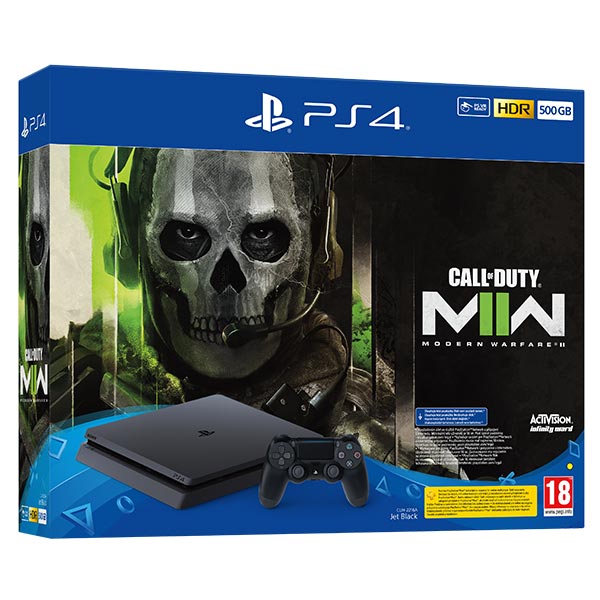 Sony PlayStation 4 Slim 500GB, jet black + Call of Duty: Modern Warfare II