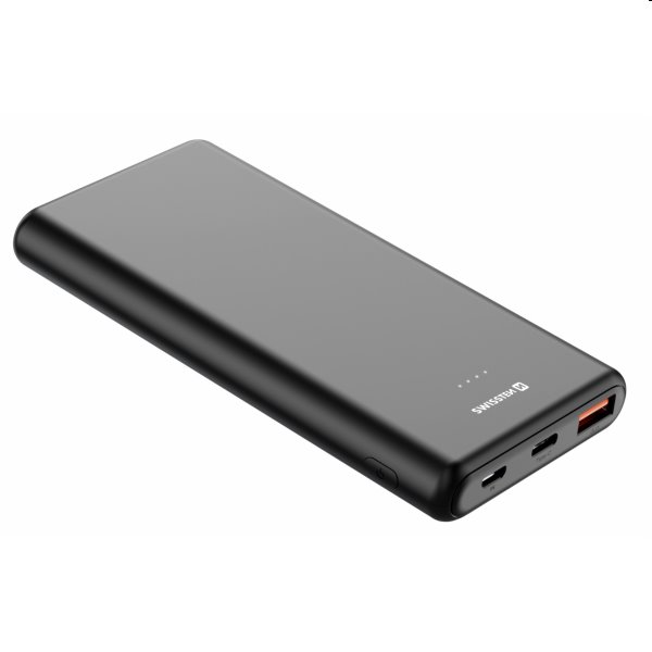 Swissten Power Line powerbanka 10 000 mAh 20 W, PD, čierna Swissten Power Line powerbanka 10 000 mAh 20 W, PD, čierna