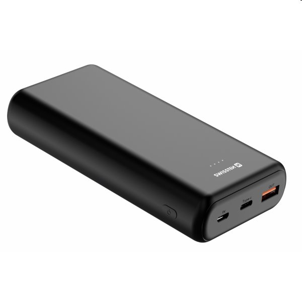Swissten Power Line powerbanka 20 000 mAh 20 W, PD, čierna Swissten Power Line powerbanka 20 000 mAh 20 W, PD, čierna