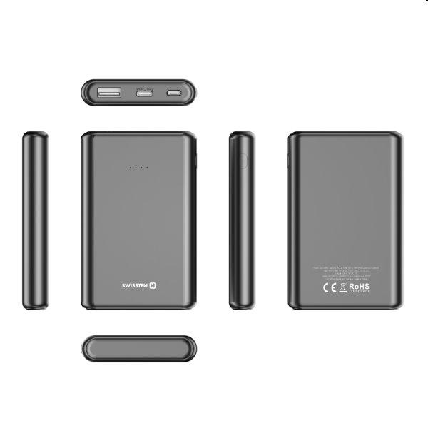Swissten Power Line powerbanka 5 000 mAh 10 W, čierna Swissten Power Line powerbanka 5 000 mAh 10 W, čierna