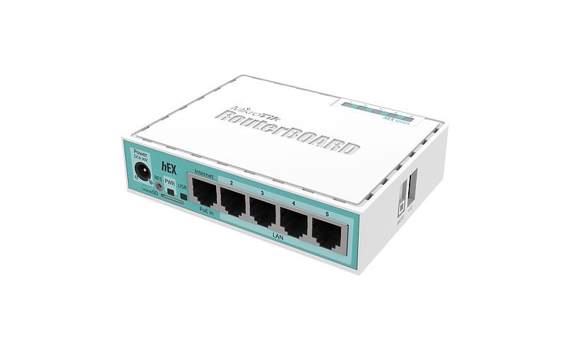 MIKROTIK RouterBOARD hEX + L4 (880MHz, 256 MB RAM, 5xGLAN switch, plastic case, zdroj)
