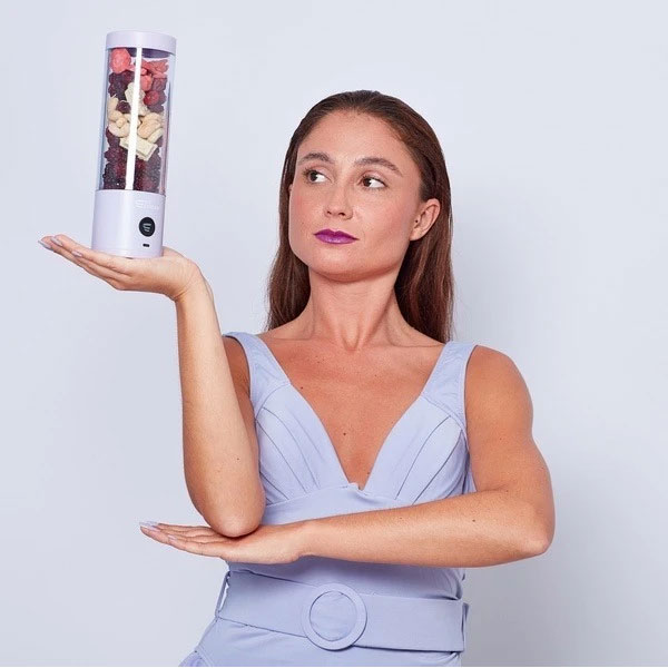 FitStream Pro Lavander , prenosný, USB nabíjatelný mixér