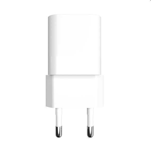 FIXED Sieťová mini nabíjačka USB-C/USB, PD, QC 3.0, 20 W, biela