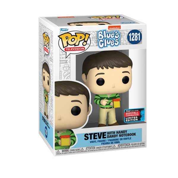 POP! TV: Steve with Handy Dandy Notebook (Blues Clues) 2022 Fall Convention Limited POP! TV: Steve with Handy Dandy Notebook (Blues Clues) 2022 Fall Convention Limited