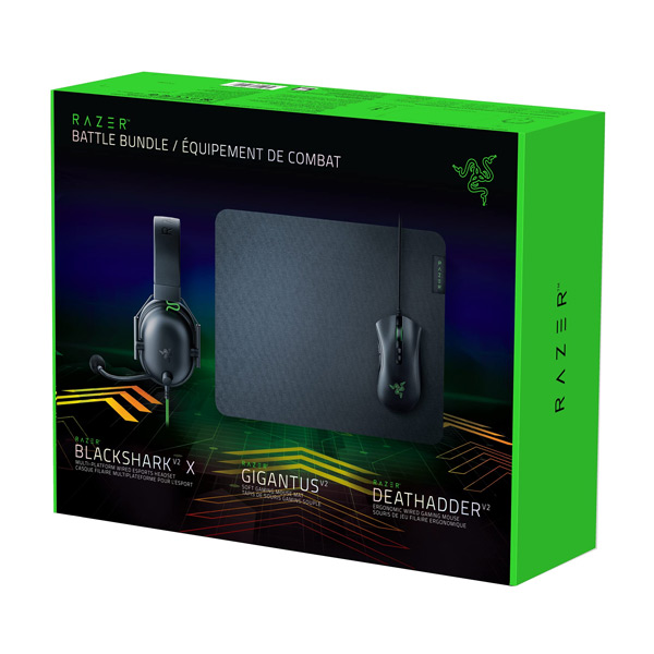 Set Razer Battle Bundle (BlackShark V2 X, Death Adder V2, Gigantus V2 Medium)