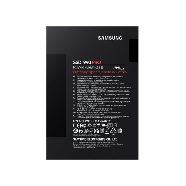 Samsung SSD disk 990 PRO, 1 TB, NVMe M.2 Samsung SSD disk 990 PRO, 1 TB, NVMe M.2