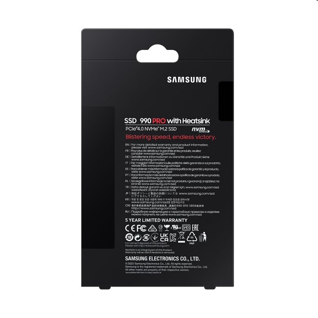 Samsung SSD 990 PRO s chladičom, 2TB, NVMe M.2