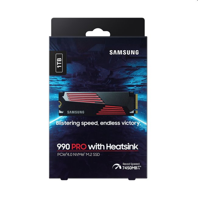 Samsung SSD disk 990 PRO s chladičom, 1 TB, NVMe M.2 Samsung SSD disk 990 PRO s chladičom, 1 TB, NVMe M.2
