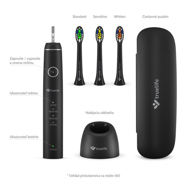 TrueLife sonická zubná kefka Compact, čierna TrueLife sonická zubná kefka Compact, čierna