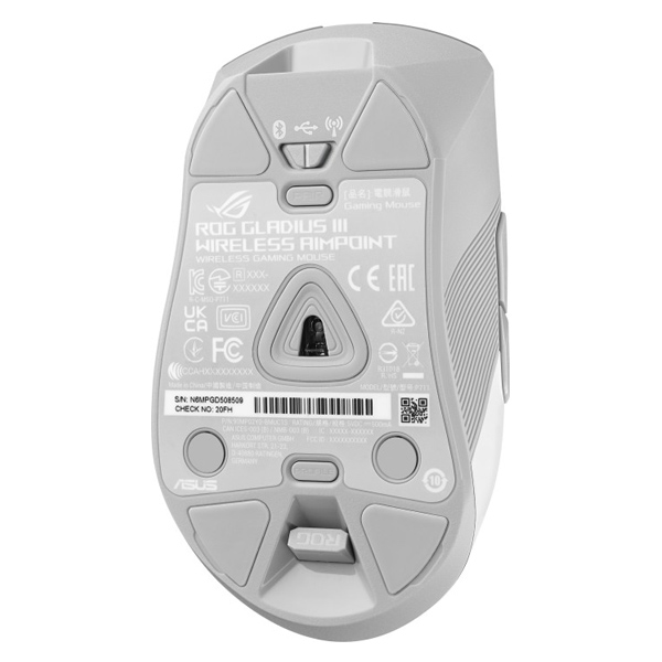 Herná myš ASUS ROG Gladius III Wireless Aimpoint, biela