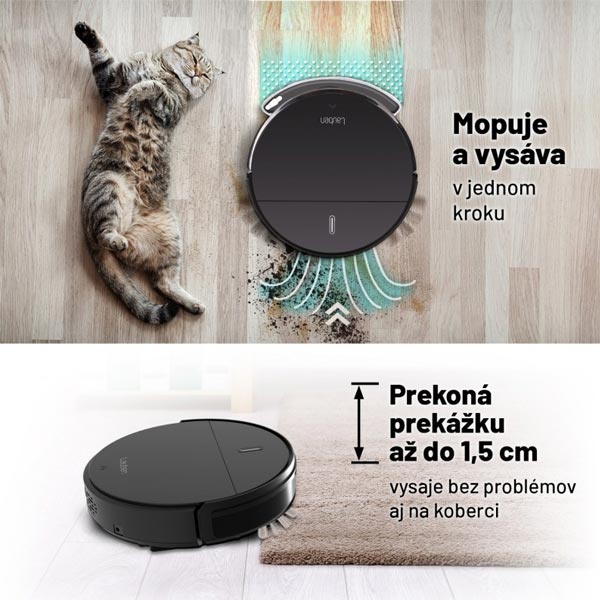 Lauben robotický vysávač 15BB, čierny Lauben robotický vysávač 15BB, čierny