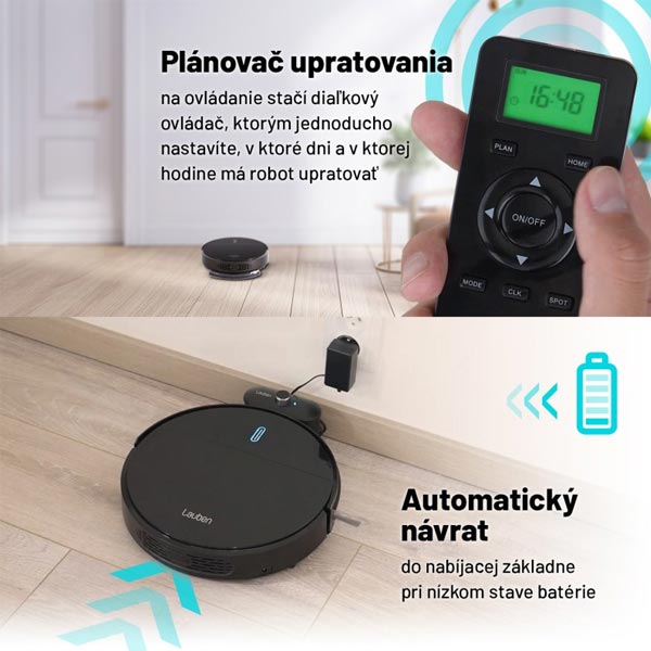 Lauben robotický vysávač 15BB, čierny Lauben robotický vysávač 15BB, čierny