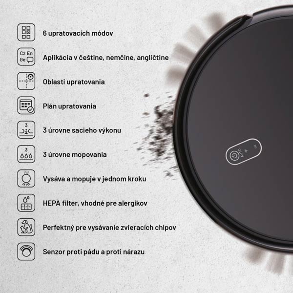 Lauben robotický vysávač 26BB, čierny Lauben robotický vysávač 26BB, čierny