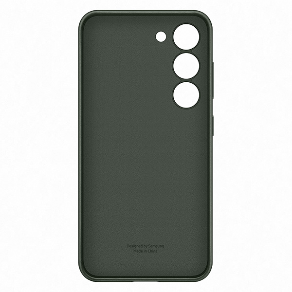 Zadný kryt Leather Cover pre Samsung S23, zelená