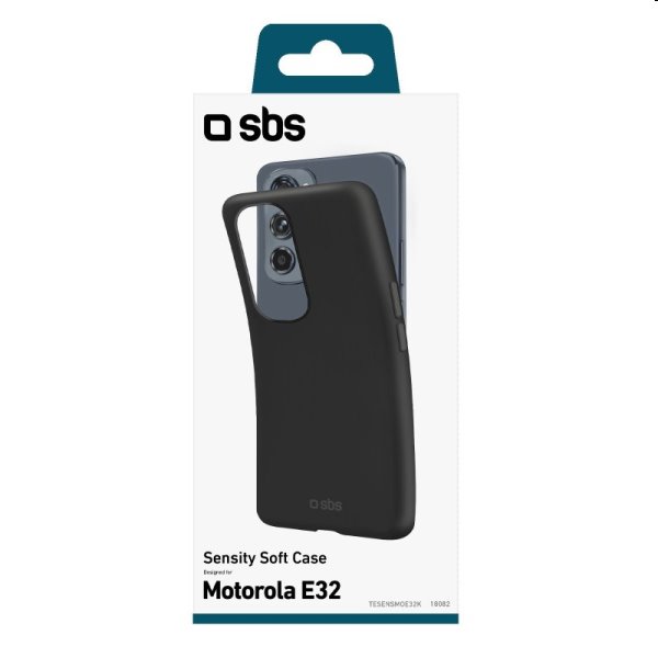 Zadný kryt SBS Sensity pre Motorola Moto E32, čierna