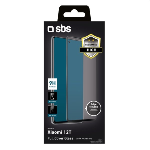 SBS tvrdené sklo 4D Full Glass pre Xiaomi 12T Pro, 12T, čierna SBS tvrdené sklo 4D Full Glass pre Xiaomi 12T Pro, 12T, čierna