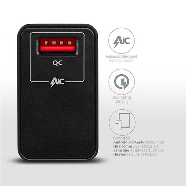 AXAGON ACU-QC19 sieťový adaptér 1x QC3.0/AFC/FCP/SMART, 19 W, čierny