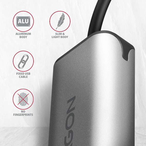 AXAGON ADE-25RC Type-C USB3.2 Gen 1 - 2.5 gigabitový Ethernet 10/100/1000/2500 adaptér, titánová sivá AXAGON ADE-25RC Type-C USB3.2 Gen 1 - 2.5 gigabitový Ethernet 10/100/1000/2500 adaptér, titánová sivá