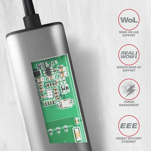 AXAGON ADE-25RC Type-C USB3.2 Gen 1 - 2.5 gigabitový Ethernet 10/100/1000/2500 adaptér, titánová sivá AXAGON ADE-25RC Type-C USB3.2 Gen 1 - 2.5 gigabitový Ethernet 10/100/1000/2500 adaptér, titánová sivá