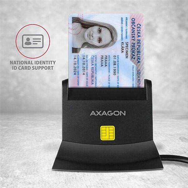 AXAGON CRE-SM2 USB smart karty & SD/microSD/SIM čítačka kariet
