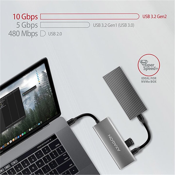 AXAGON HMC-5G2 2x USB-A + 2x USB-C + HDMI, USB-C 3.2 Gen 2 10 Gbps hub, PD 60 W, 13 cm USB-C kábel AXAGON HMC-5G2 2x USB-A + 2x USB-C + HDMI, USB-C 3.2 Gen 2 10 Gbps hub, PD 60 W, 13 cm USB-C kábel