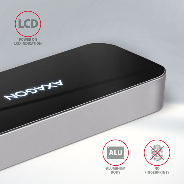 AXAGON HMC-6H4A 4x USB-A + HDMI, USB-C 3.2 Gen 1 hub, PD 100 W, 20 cm USB-C kábel AXAGON HMC-6H4A 4x USB-A + HDMI, USB-C 3.2 Gen 1 hub, PD 100 W, 20 cm USB-C kábel