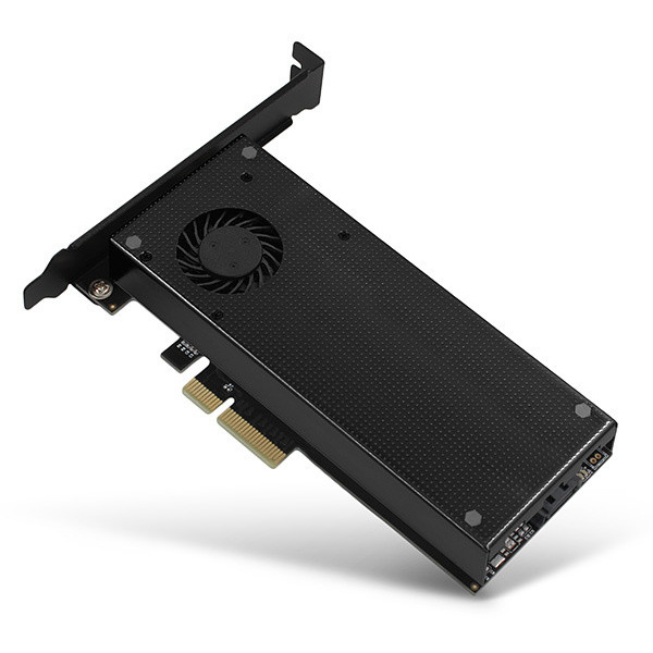 AXAGON PCEM2-DC PCI-E 3.0 4x - DUAL M.2 SSD (NVMe + SATA), duálne napätie, až na 110 mm SSD, fan + heatsink AXAGON PCEM2-DC