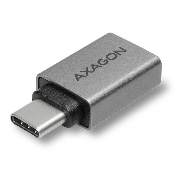 AXAGON RUCM-AFA, redukcia USB-C (M) -> USB-A (F), USB 3.2 Gen 2, 3A, ALU