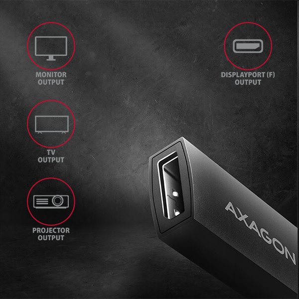 AXAGON RVC-DP adaptér USB-C na DisplayPort 4K / 60 Hz